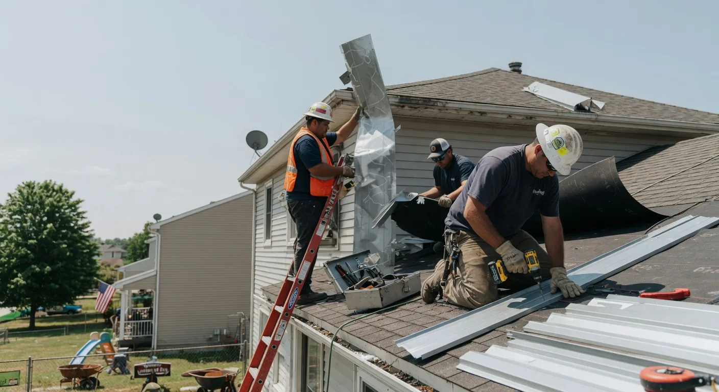 Storm Damage Metal Roof Repair in Kurtistown, HI